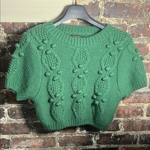 Cider Forest Green Knit Sweater